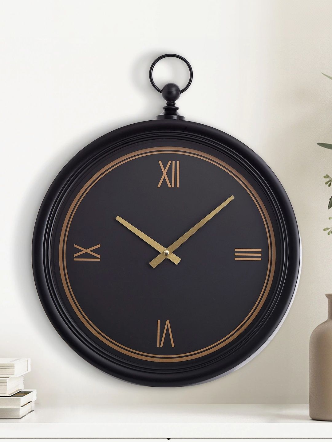 Home Centre Black Contemporary Wall Clock-picture-28