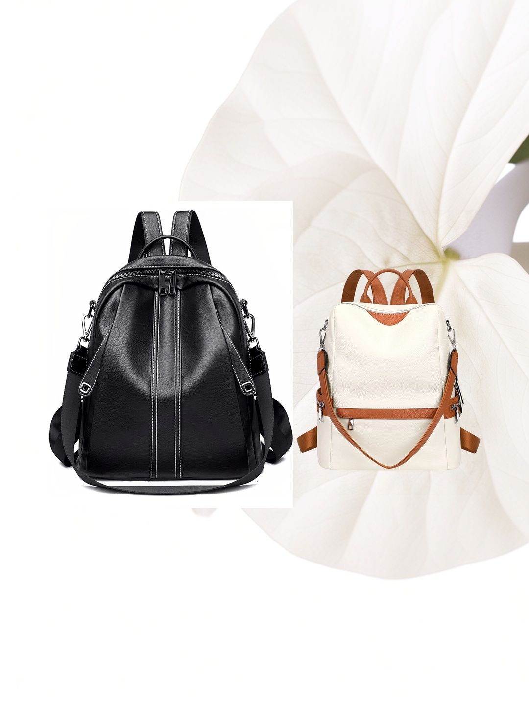 MomsyStore Women Contrast Detail Backpack-picture-39