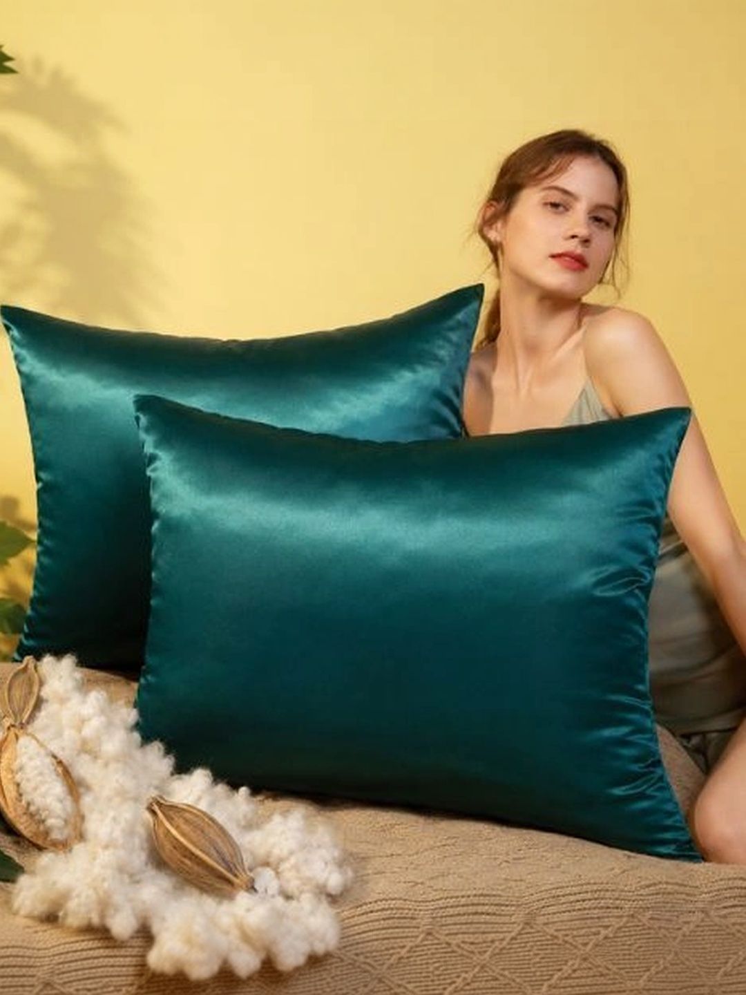 SOFT SOULS Green Cotton Pillow-picture-54