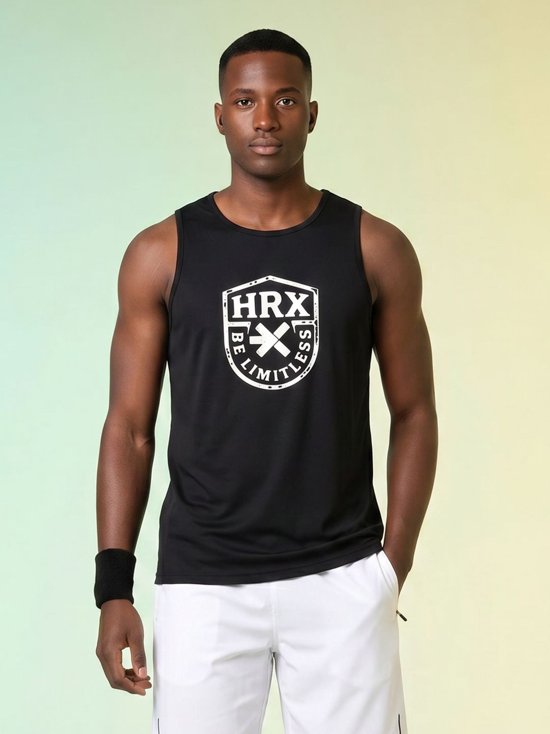 HRX by Hrithik Roshan Brand Logo Printed Rapid Dry Training T-shirt-picture-31