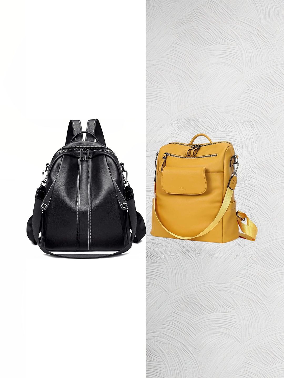 MomsyStore Women Contrast Detail Backpack-picture-11