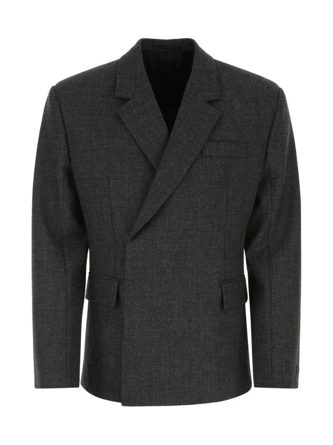 Prada Melange dark grey wool blazer-picture-22