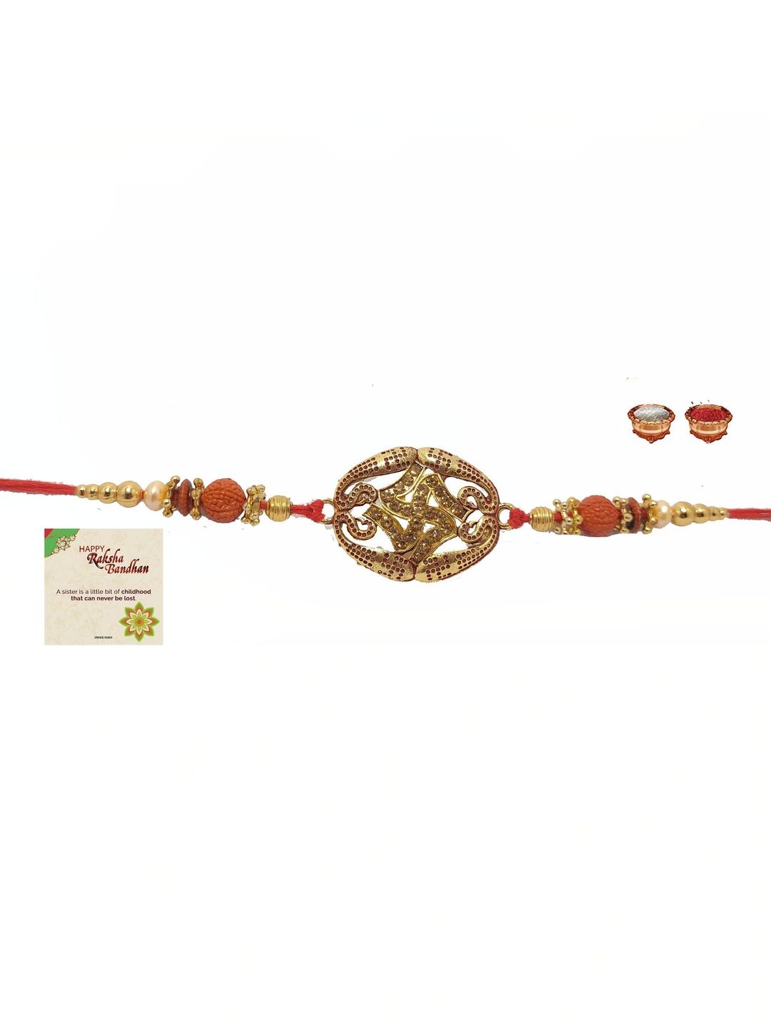 SPRHA Thread Beaded Rakhi With Roli Chawal-picture-35
