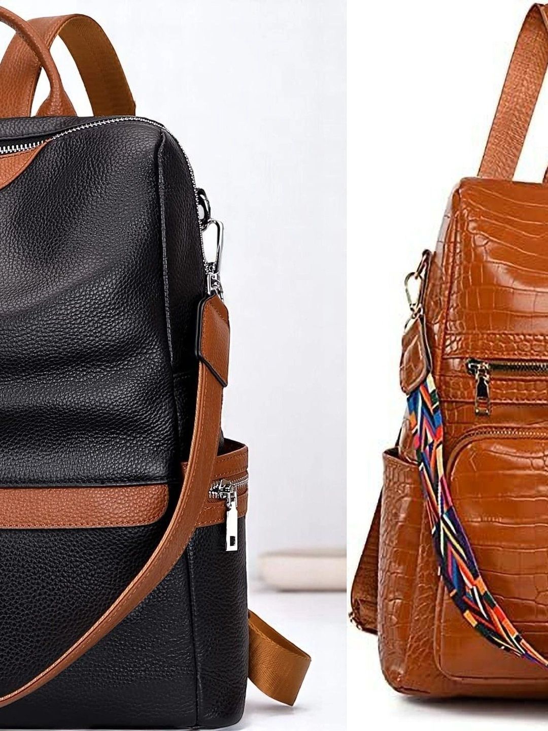 MomsyStore Women Contrast Detail Backpack-picture-58