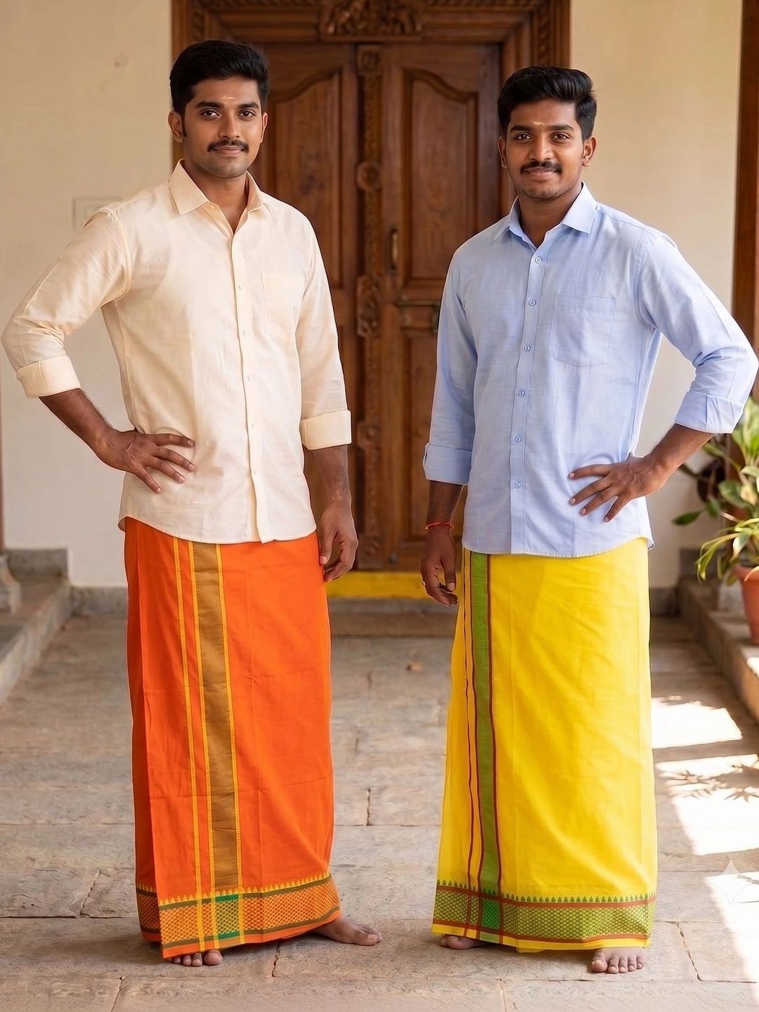 Hornbill Enterprises Men Cotton Dhoti Dhotis-picture-22