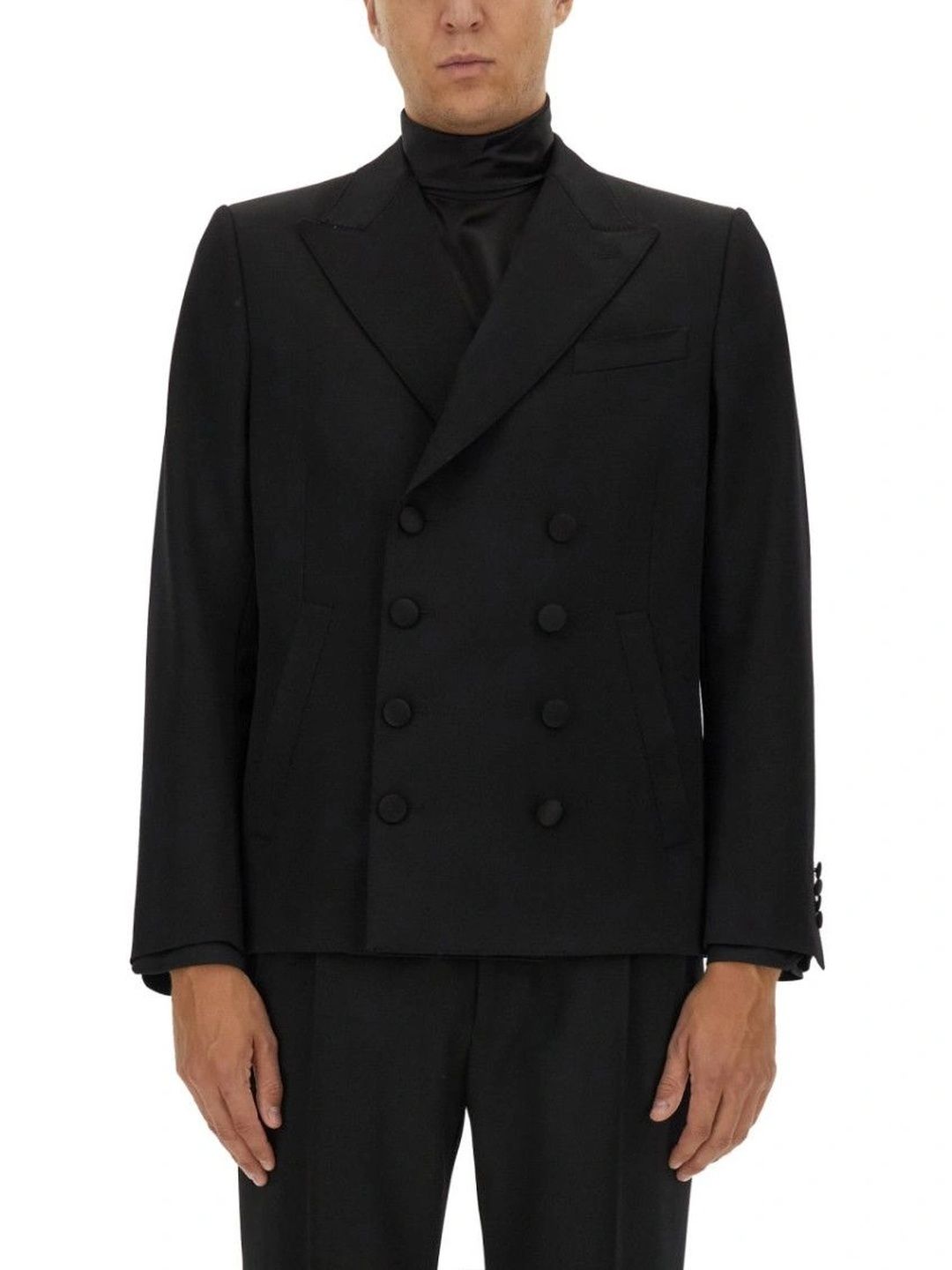 Dolce & Gabbana Black Peaked Lapel Blazer-picture-28