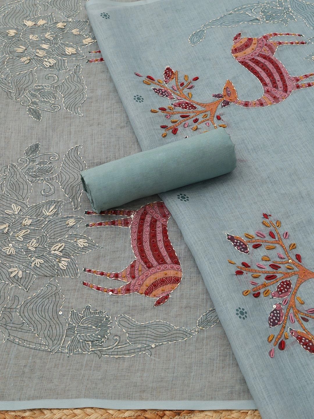 Soch Printed Linen Unstitched Dress Material-picture-16