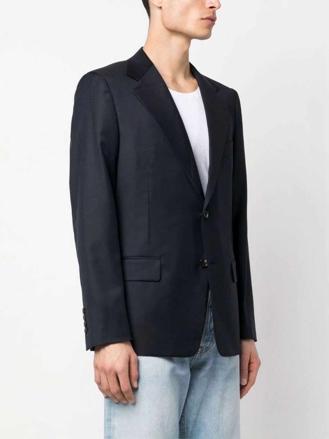 Lanvin Blue Single-breasted wool jacket-image-16