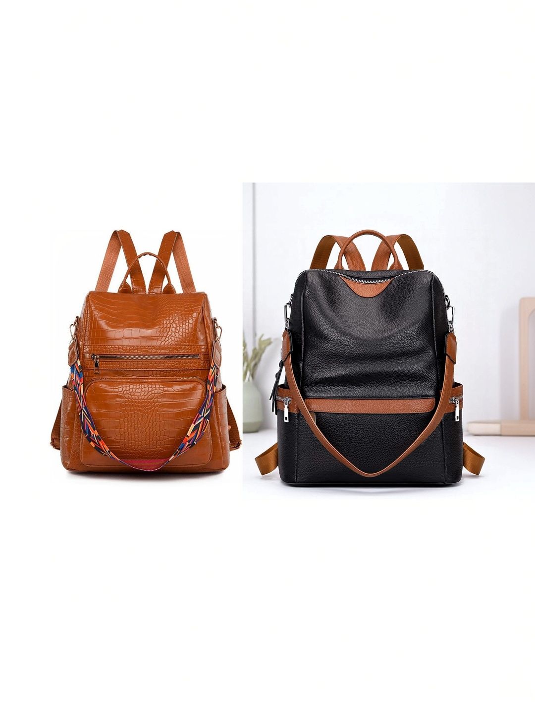 MomsyStore Women Contrast Detail Backpack-picture-20