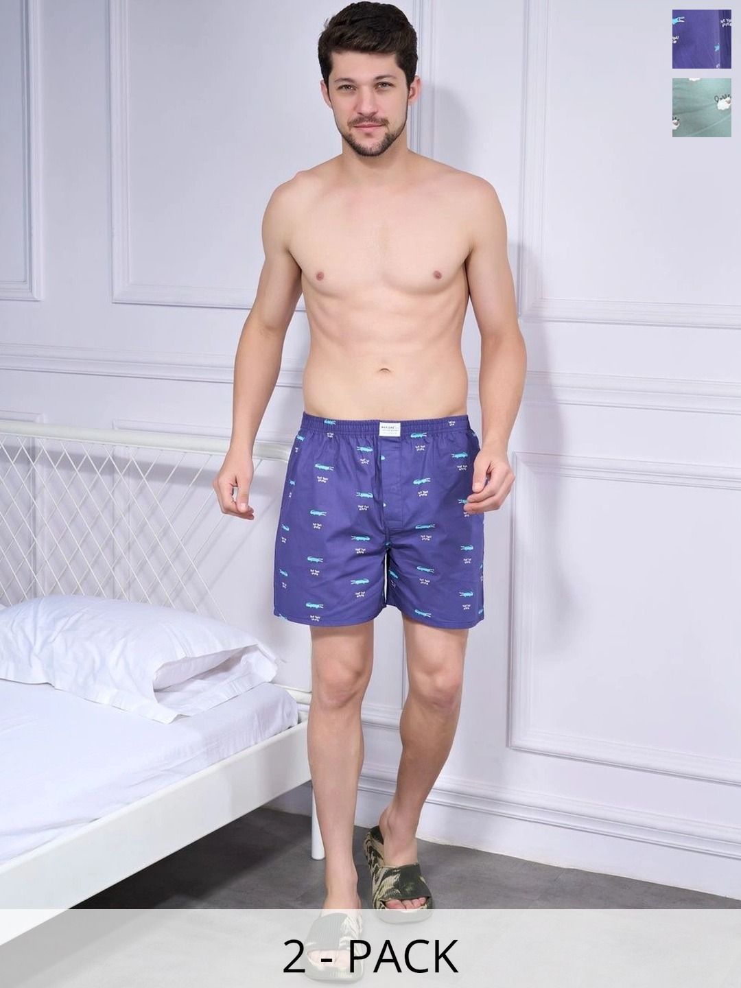 MAXZONE Pack Of 2 Printed Pure Cotton Boxers-picture-25
