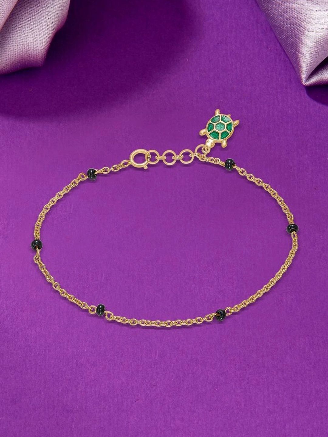P N GADGIL JEWELLERS Kids 18KT BIS Hallmark Gold Turtle Bracelet - 3 g-picture-47