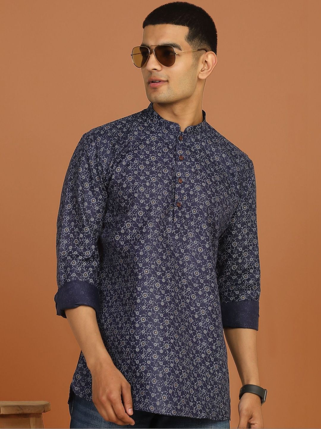 Anouk Mirage Floral Printed Blue Short Kurta-picture-15