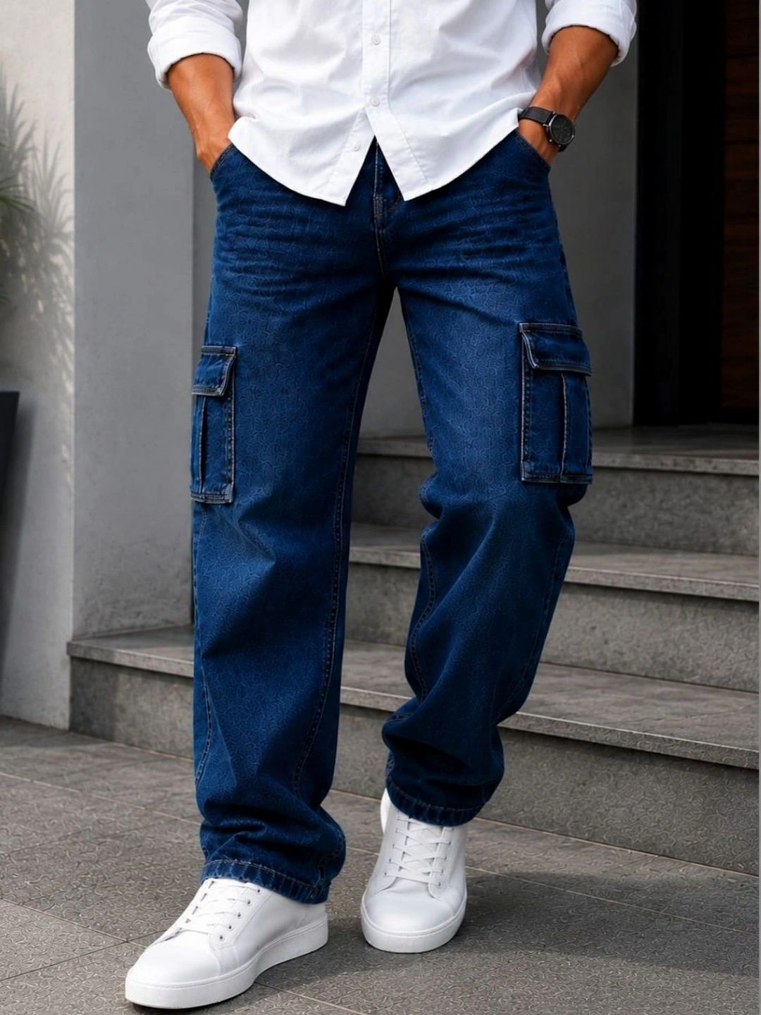 BESTLOO Men Relaxed Fit Mid-Rise Stretchable Jeans-picture-24