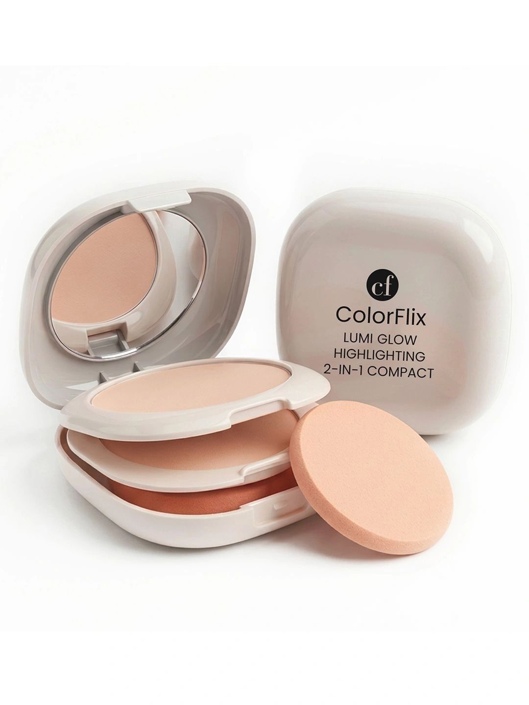 COLORFLIX Lumi Glow Highlighting 2-in-1 Compact Powder - 18 g - Peach Pearl-image-7