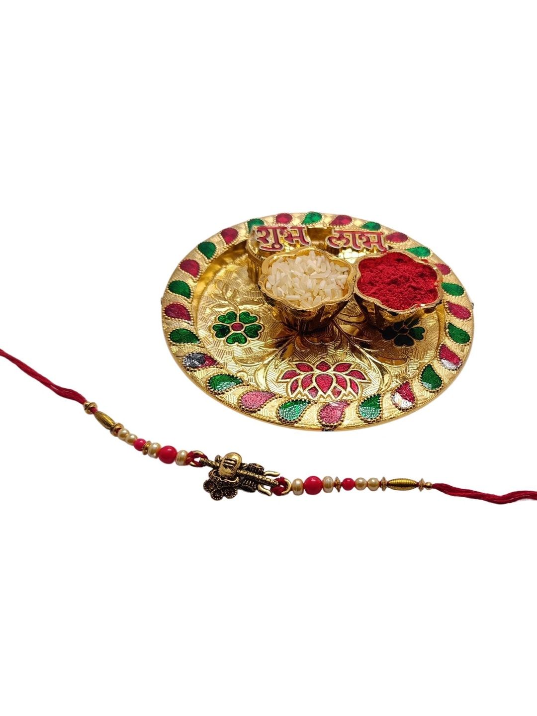 SPRHA Set Of 2 Thread Beaded Rakhi With Roli Chawal-picture-53