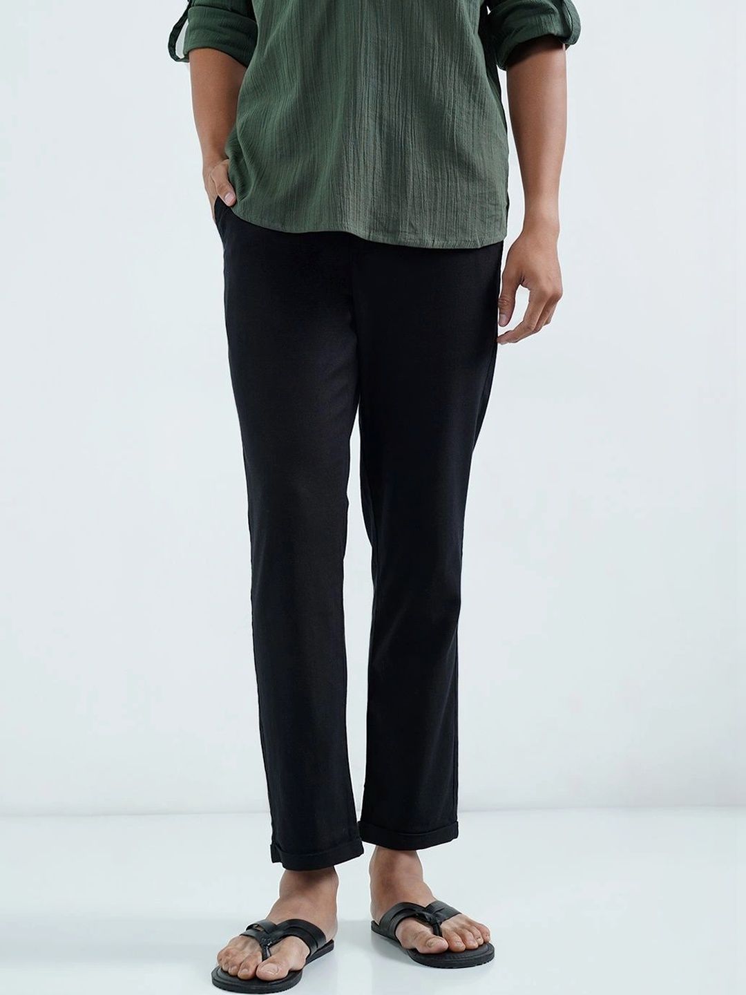 indus route by Pantaloons Men Easy Wash Trousers-picture-57