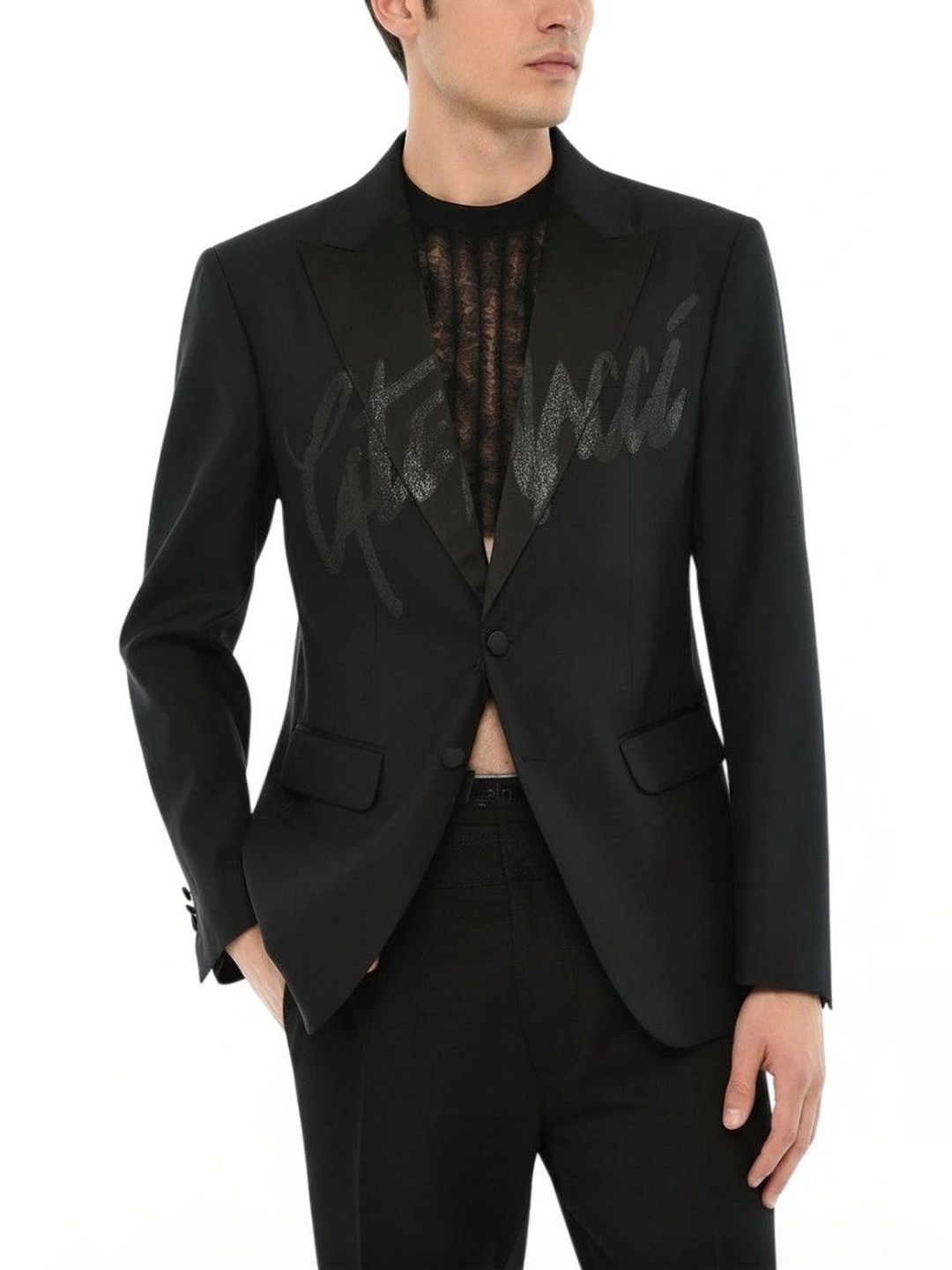 Dsquared2 Black Peaked Lapel Blazer-picture-27