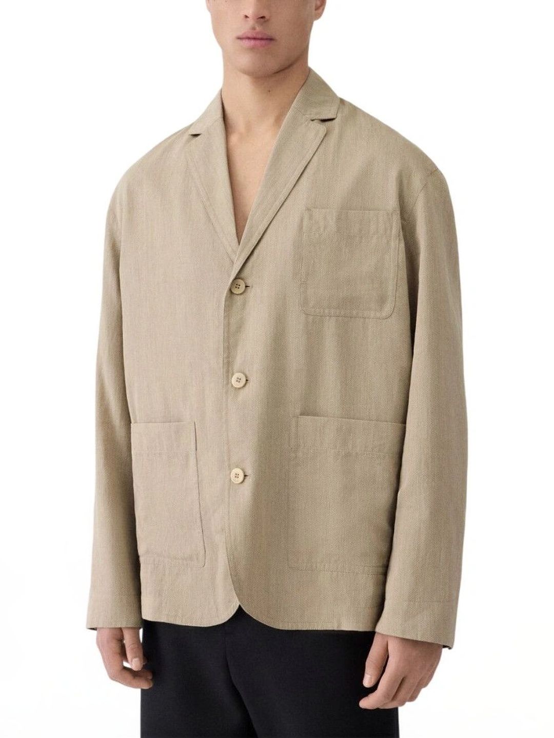 Jacquemus Beige Notched Lapel Blazer-picture-15