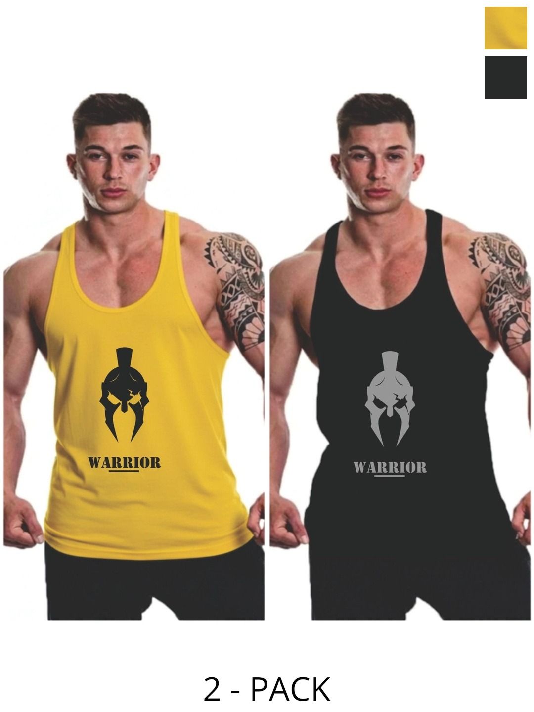 FURRR Pack of 2 Assorted Cotton Blend Gym Vest-image-39