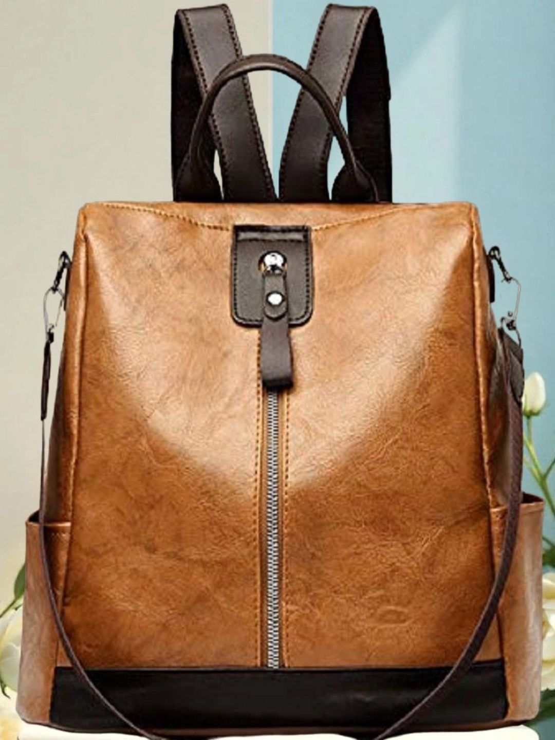 MomsyStore Women Contrast Detail Backpack-picture-39