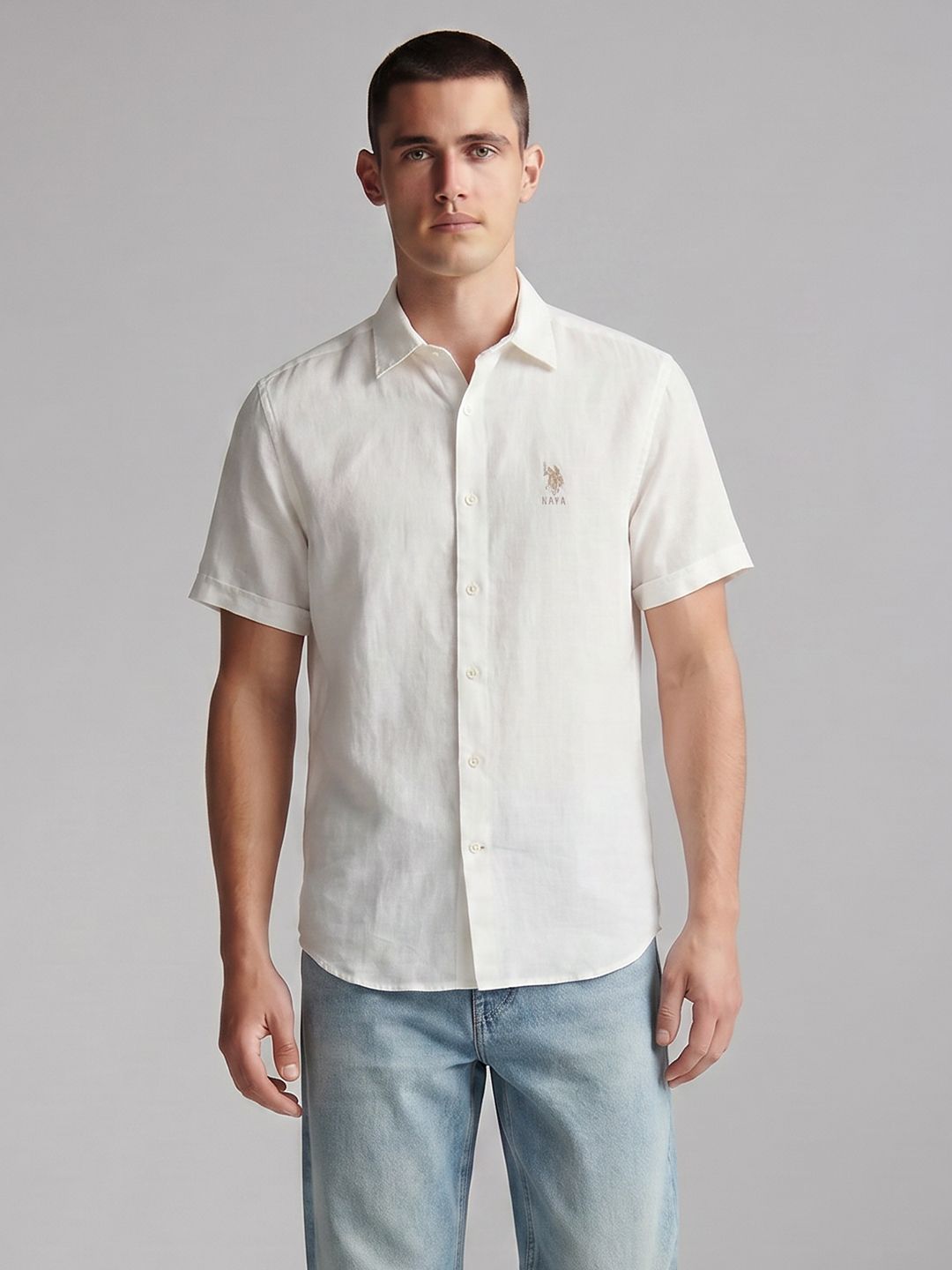 U.S. Polo Assn. Denim Co. Cotton Linen Casual Shirt-picture-58