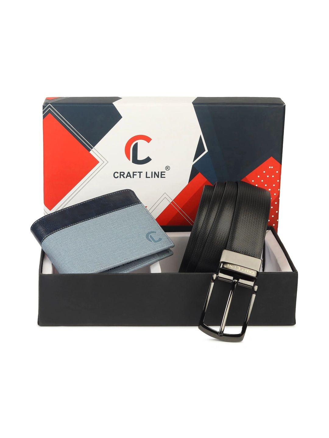 CRAFT LINE Men Colourblocked PU Two Fold Wallet-picture-56