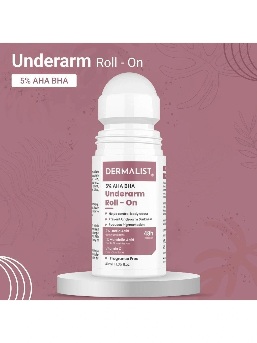 Dermalist 5% AHA BHA Underarm Roll On - 40 ml-picture-14