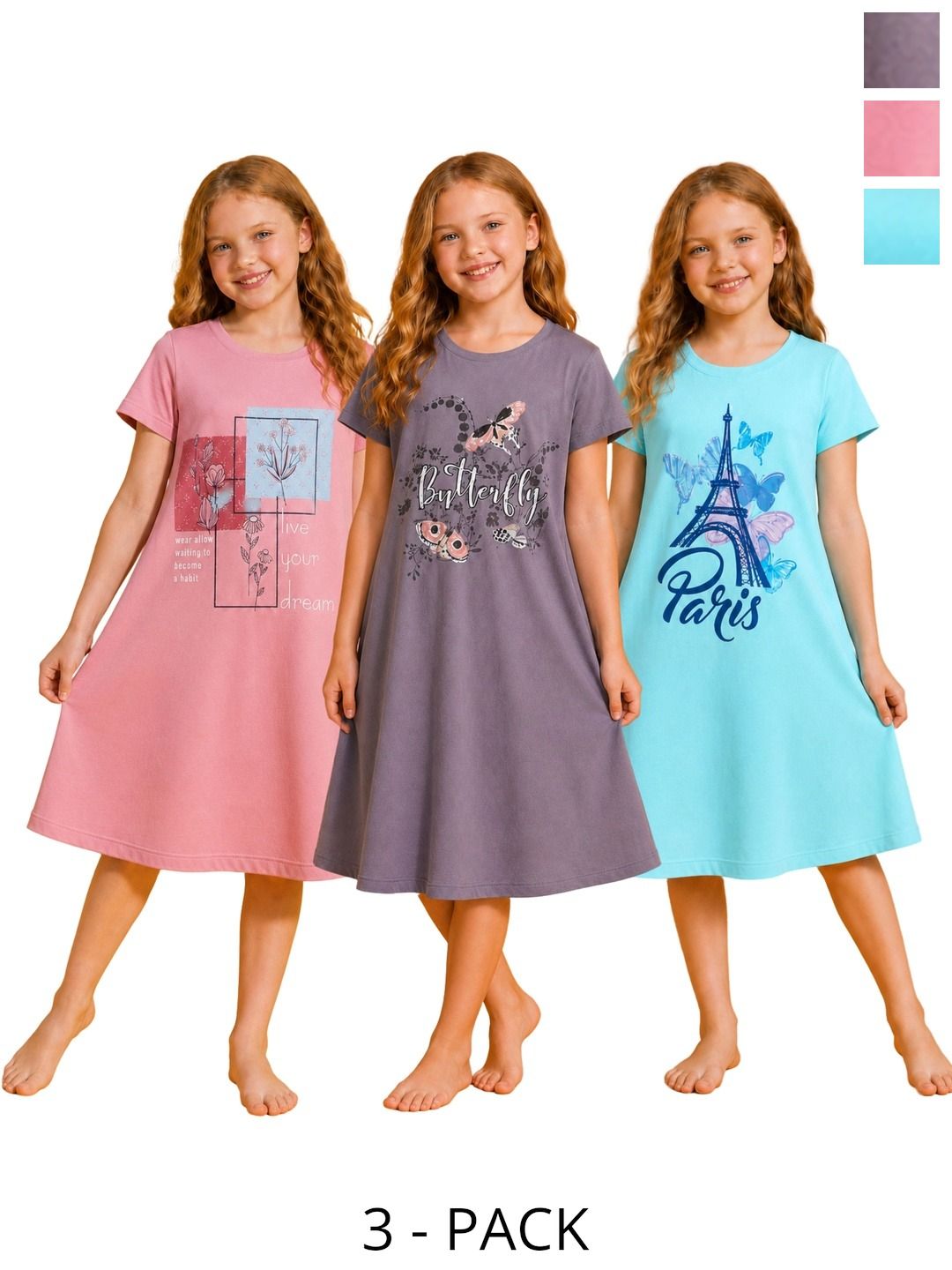 TotzTouch Girls Printed Nightdress-picture-19
