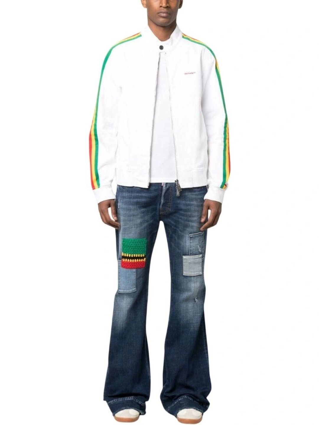 Dsquared2 Men Flared Mid-Rise Low Distress Jeans-picture-55