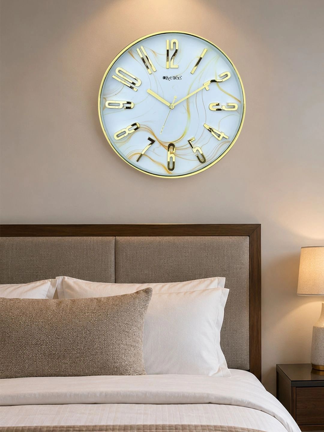 OLIVE TREE Multicoloured Textured Wall Clock-picture-43