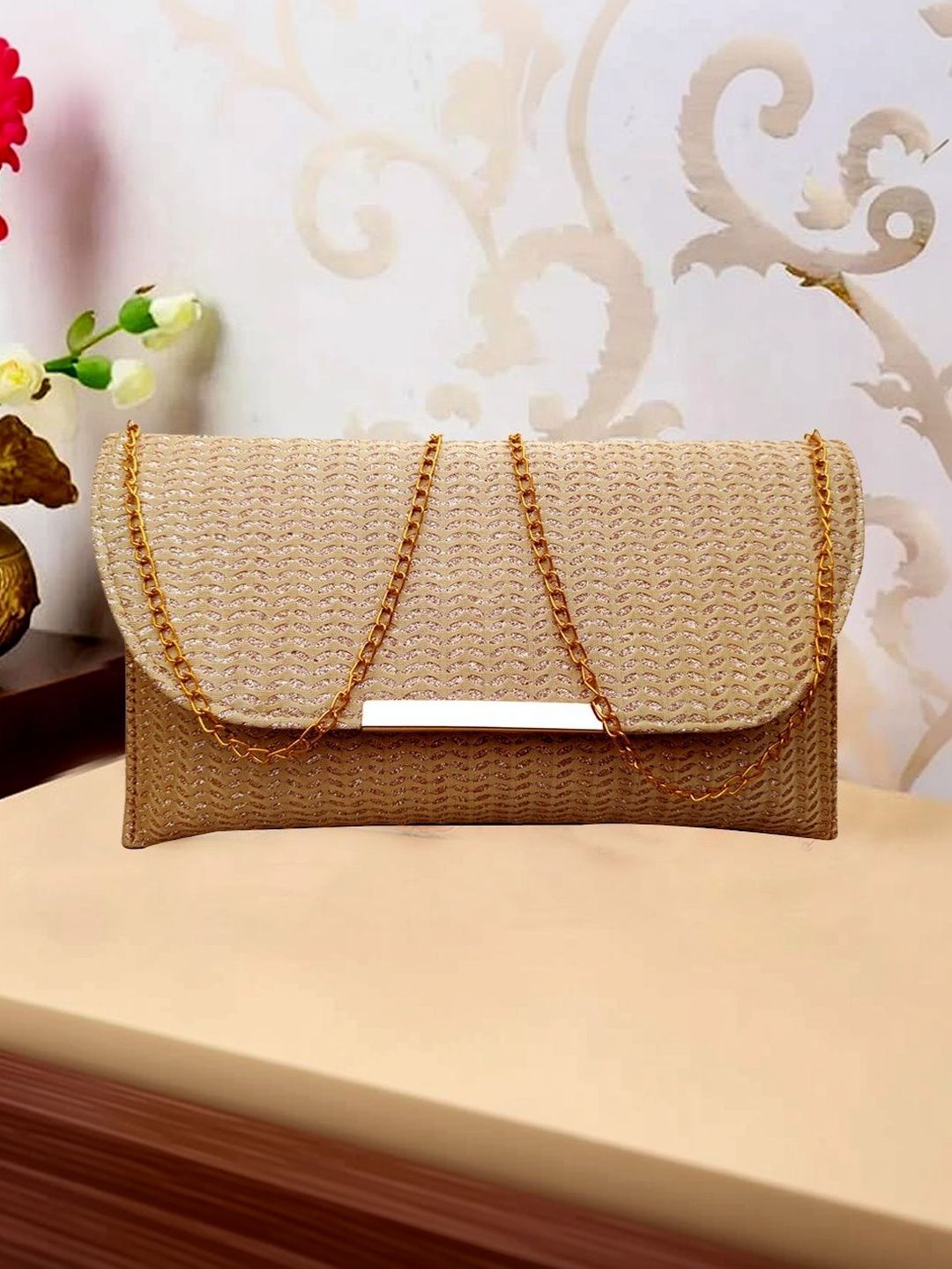 JIVON Textured Envelope Clutch-image-48