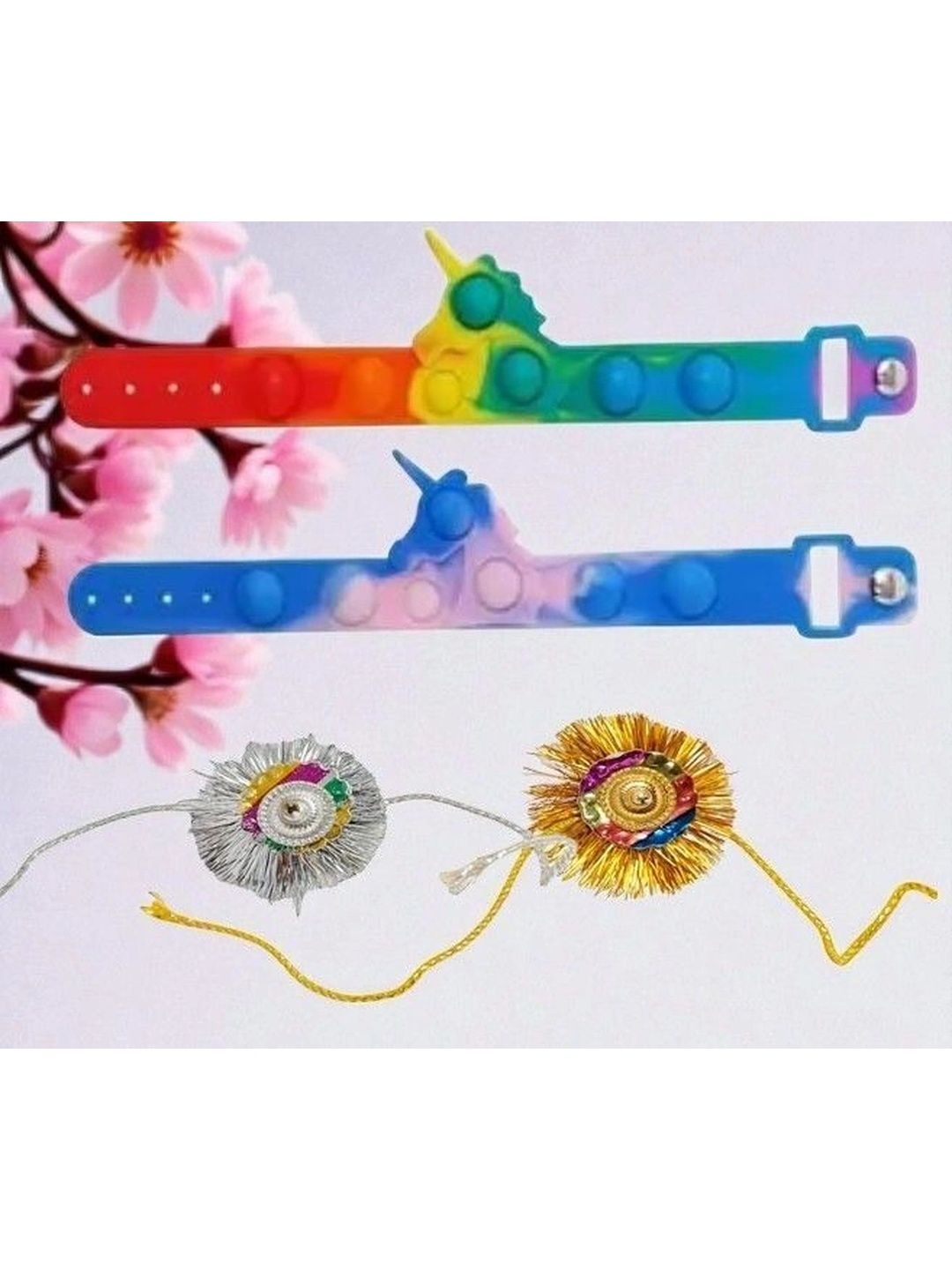 SPRHA Set Of 4 Kids Thread Rakhi-picture-29