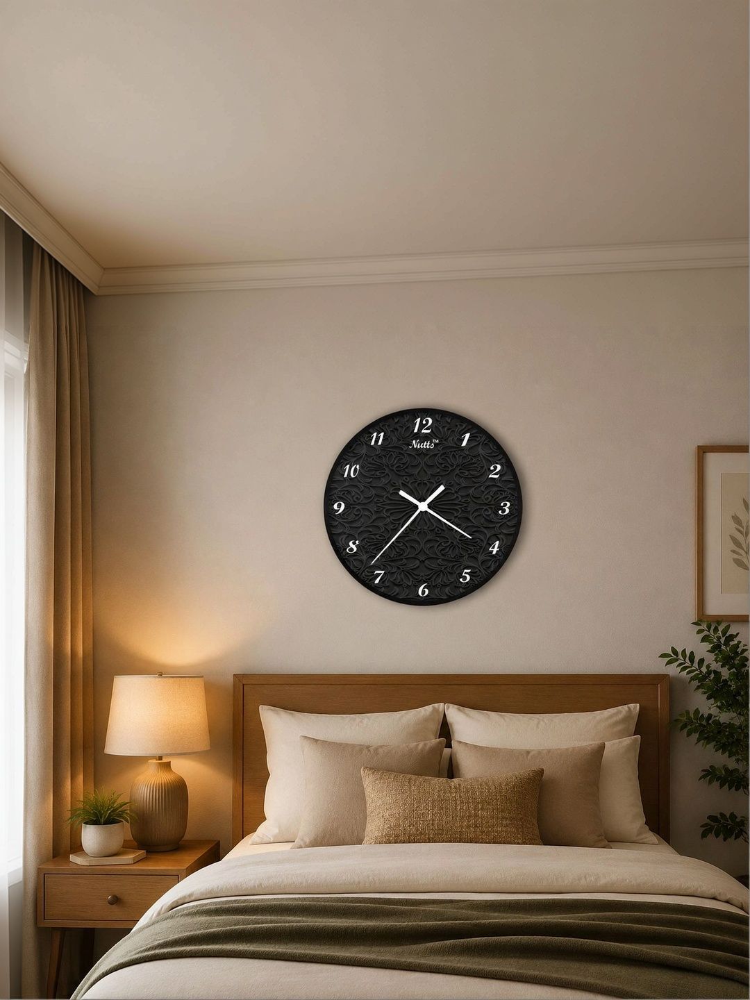 Nutts Multicoloured Textured Contemporary Wall Clock-picture-30
