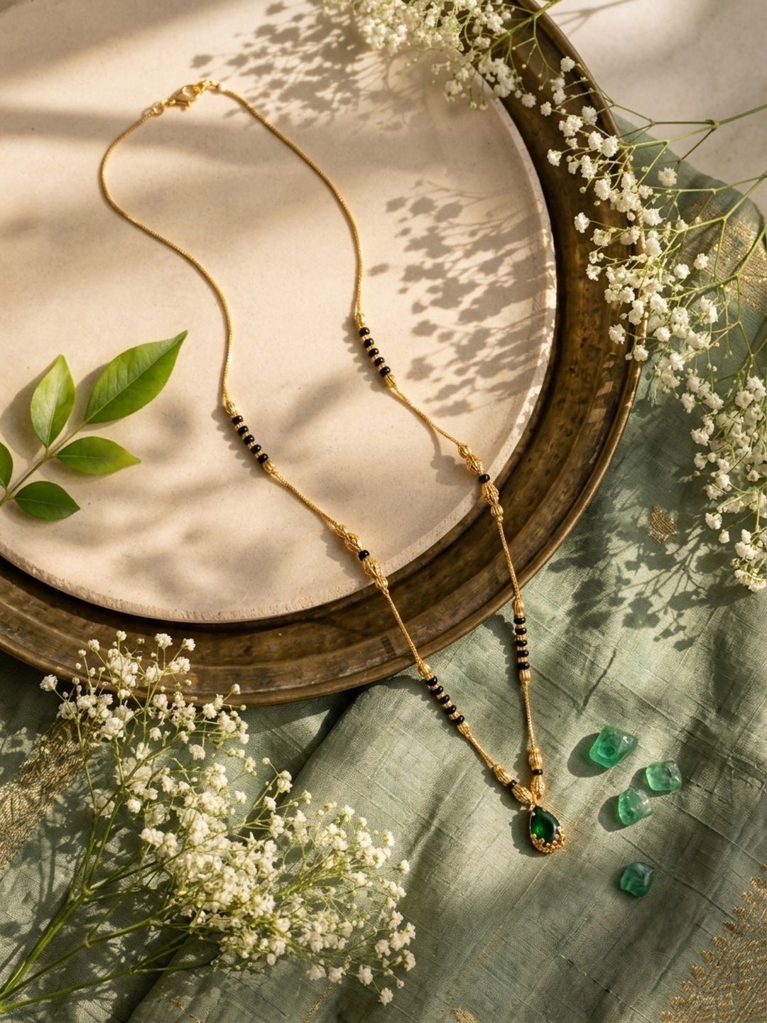 Anouk Gold-Plated Zircon Mangalsutra