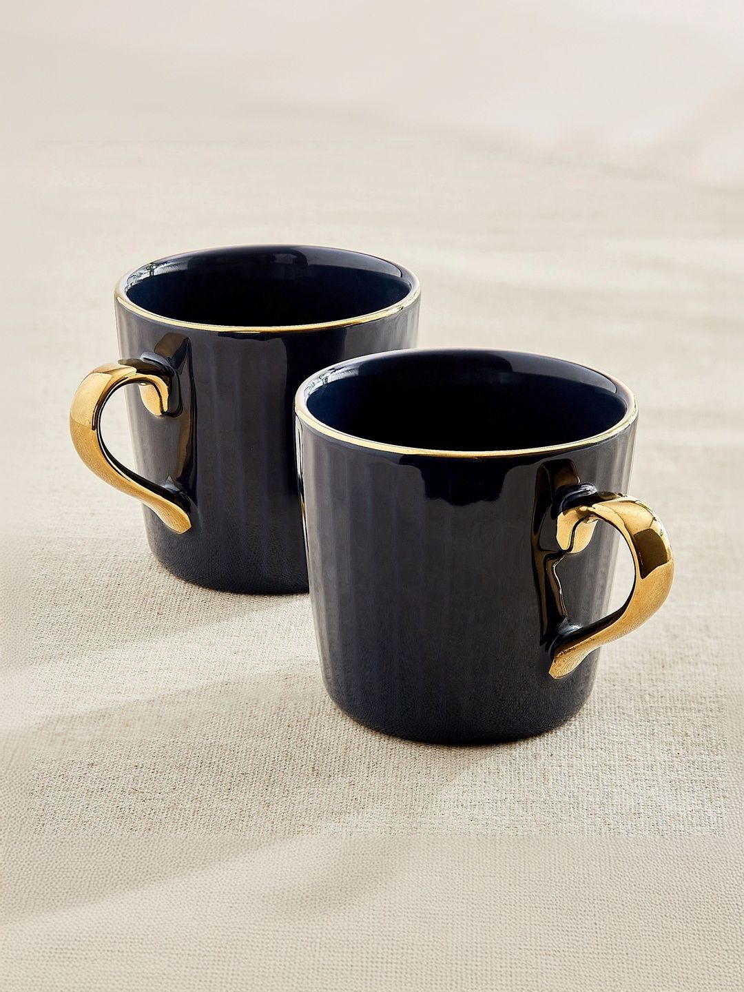 Home Centre Blue Crafted Ceramics Textured Porcelain Glossy Mugs Set of Cups and Mugs-picture-13