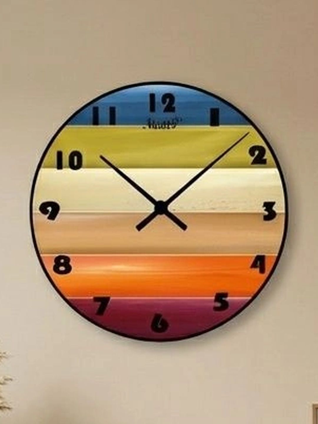 Nutts Multicoloured Printed Contemporary Wall Clock-image-30