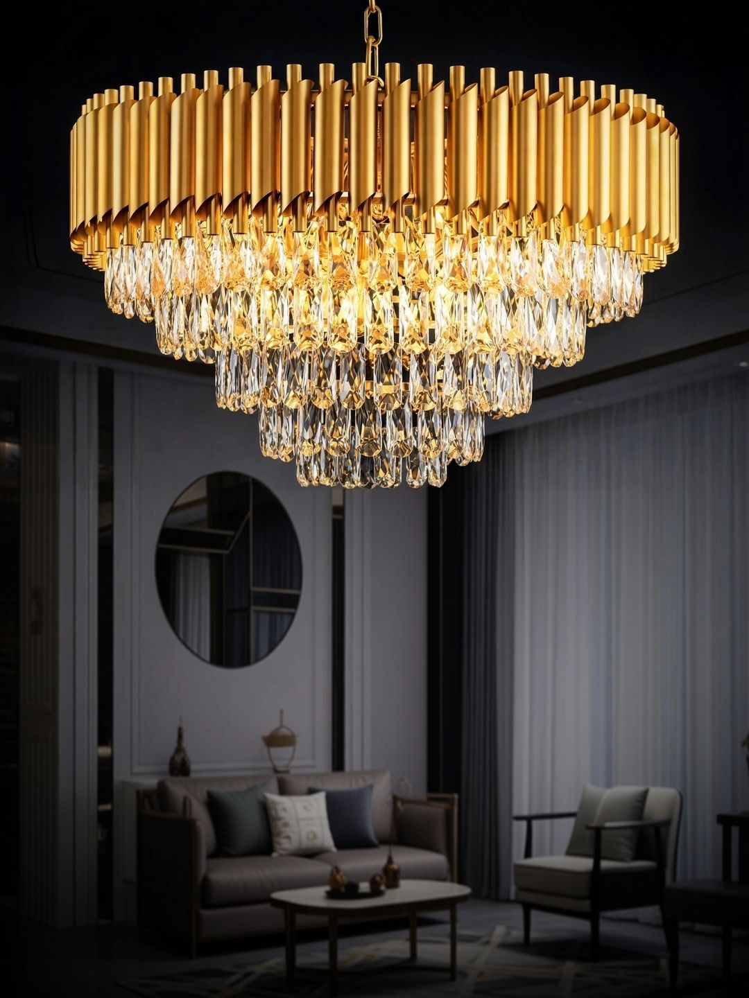 ENORMITY Gold-Toned Contemporary Ceiling Lamp-picture-16