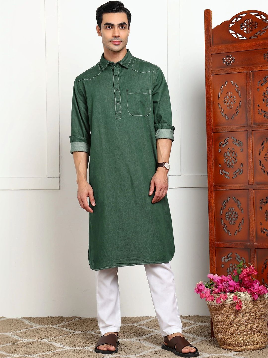 Anouk Men Denim Kurta-picture-17