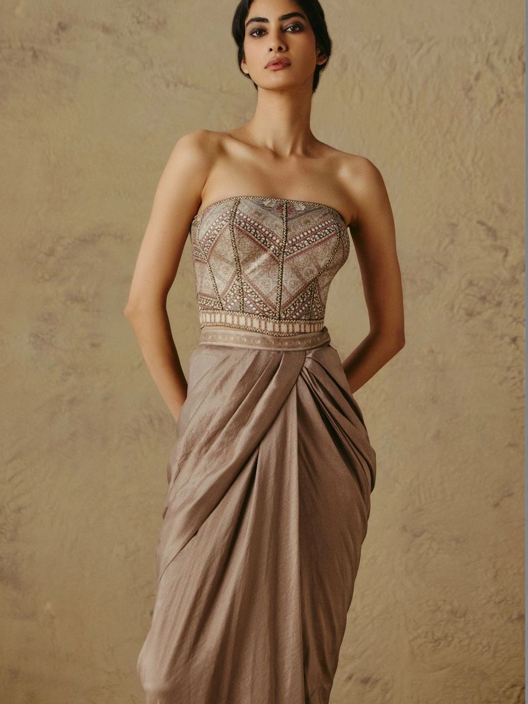 OTT Tarun Tahiliani Embellished Strapless Corset-picture-57