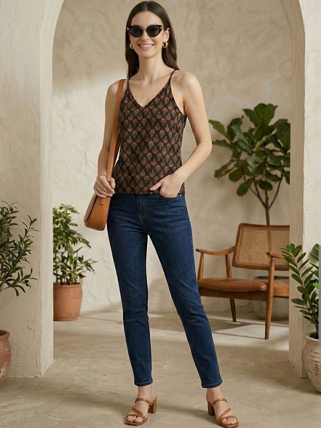 Loomista Print Ethnic Cotton Top-image-3