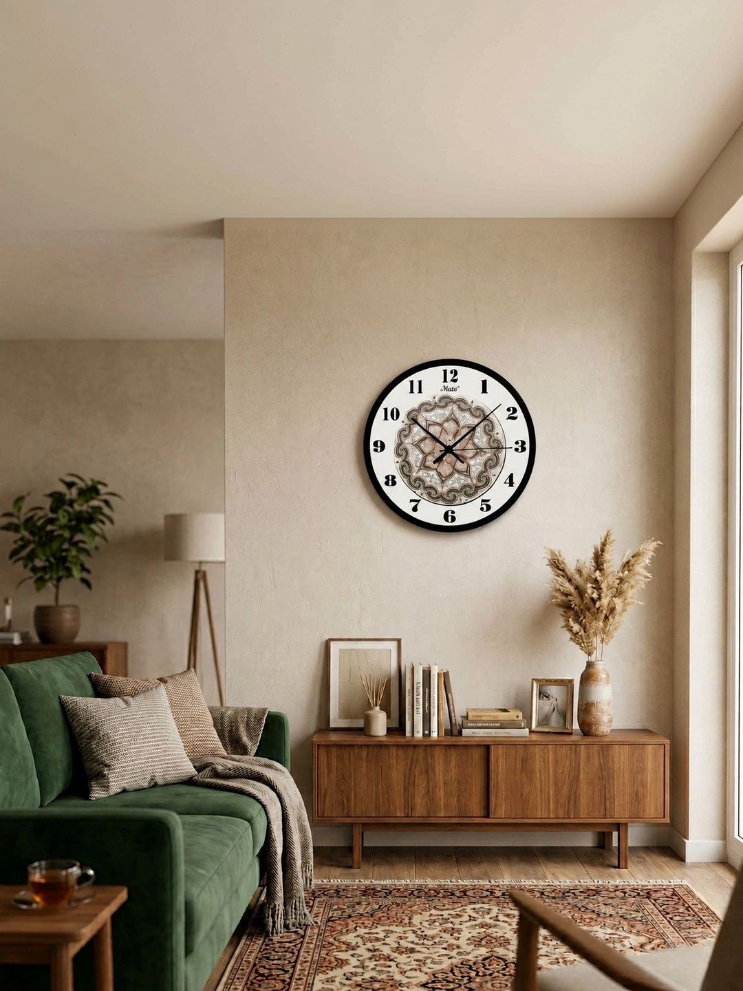 Nutts Multicoloured Printed Traditional Wall Clock-image-46