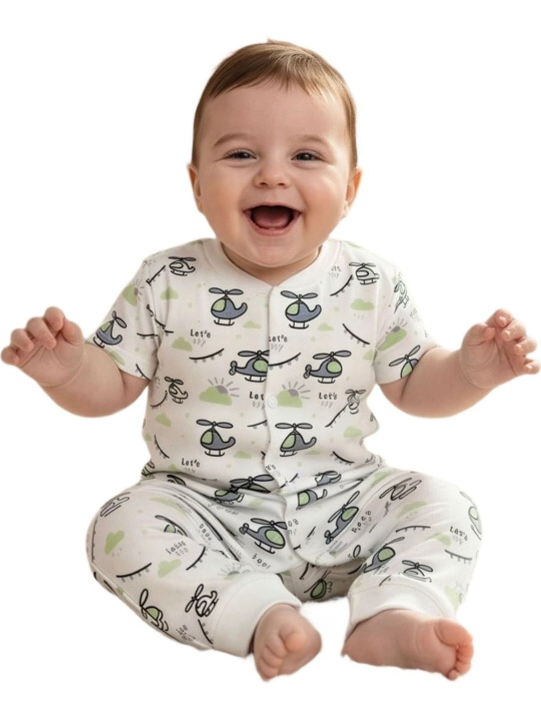 Toddle and Care Boys Printed Basic Jumpsuit-picture-16