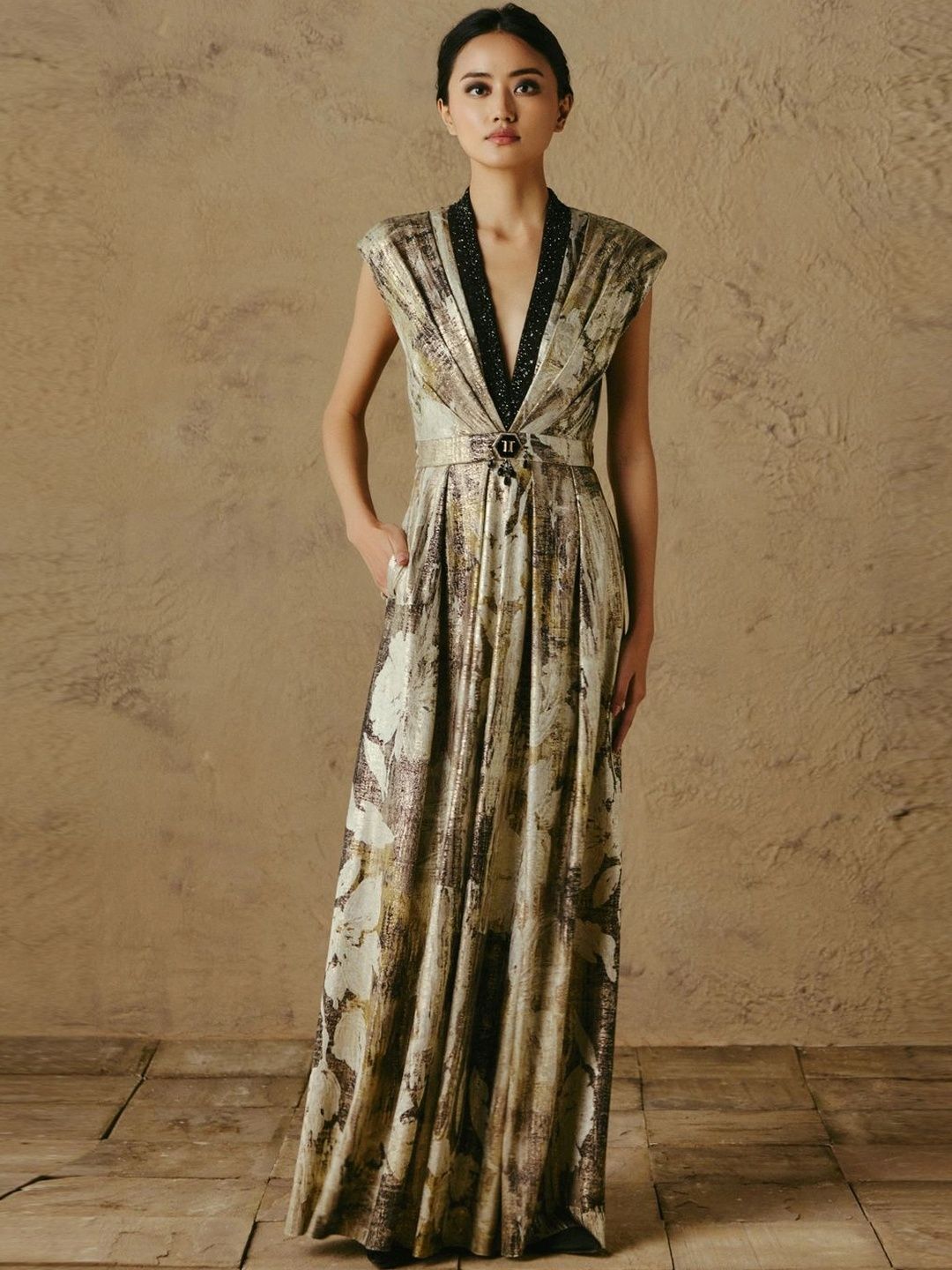 OTT Tarun Tahiliani Printed Basic Jumpsuit-picture-49