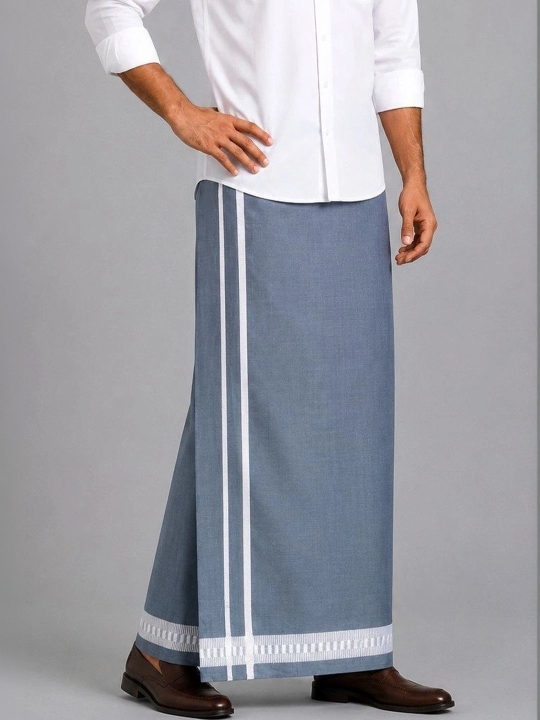 Sharan Elegance Men Striped Cotton Dhoti Dhotis-picture-33