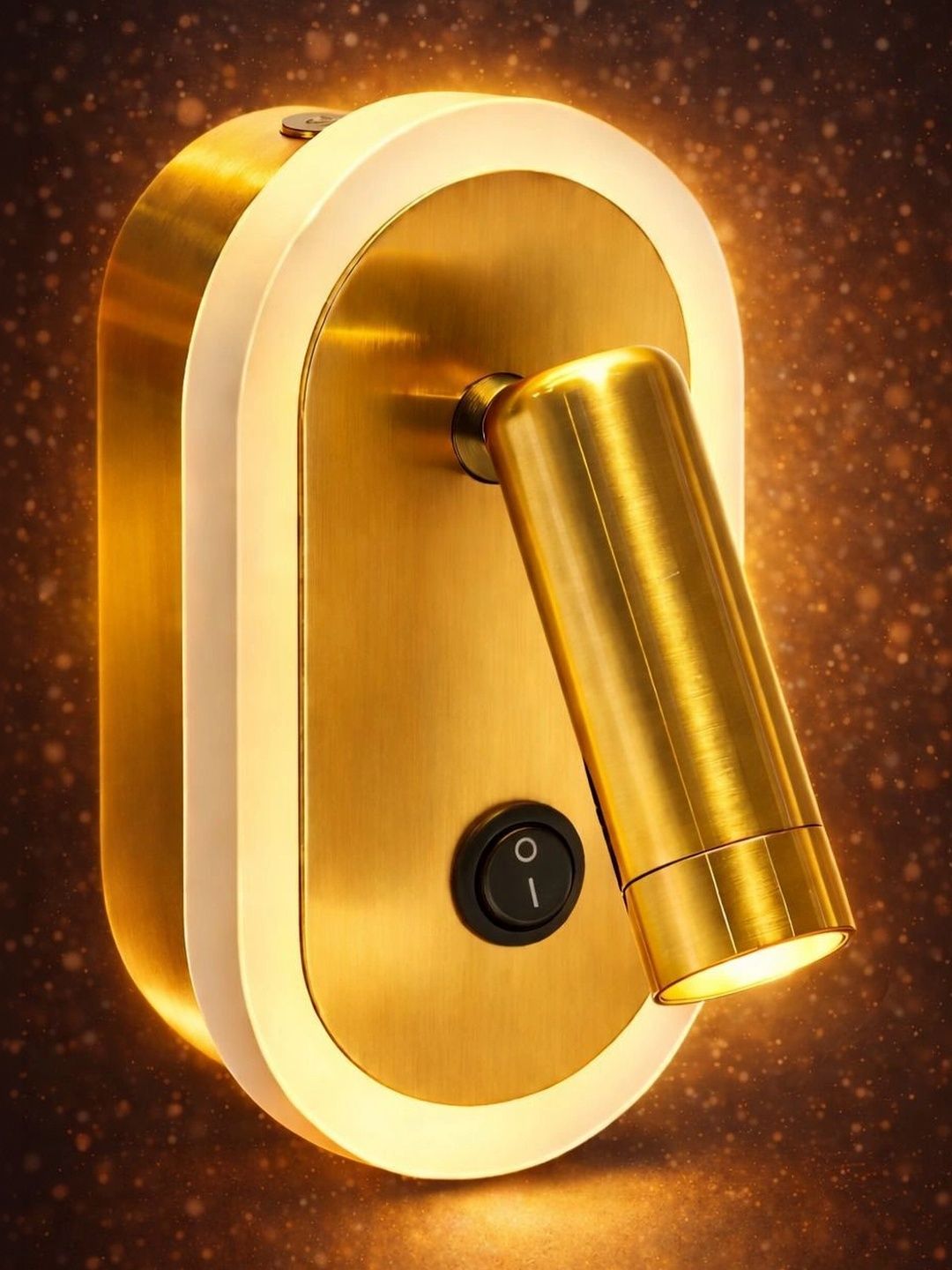 ENORMITY Gold-Toned Aluminium Contemporary Rectangle Shaped Wall Lamp-picture-14