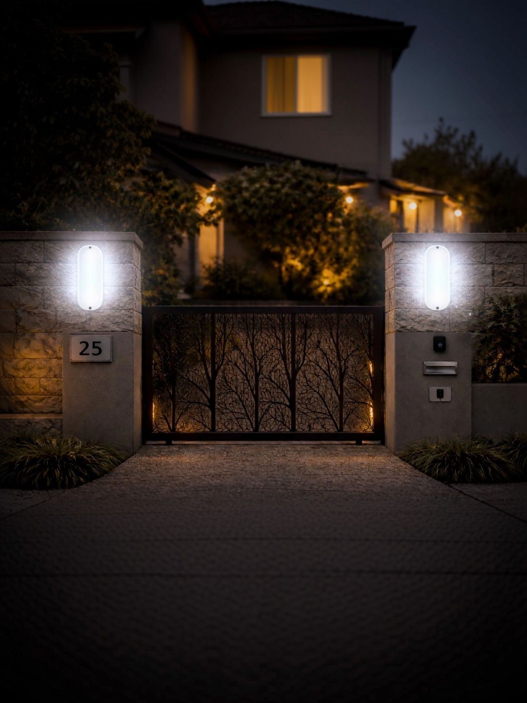 ENORMITY White 10 Watt Porch Outdoor Lamps-image-4