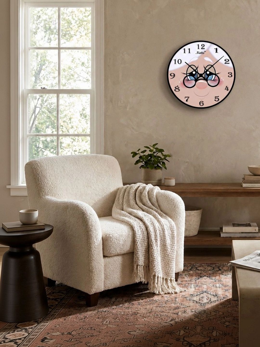 Nutts Multicoloured Printed Wall Clock-picture-34
