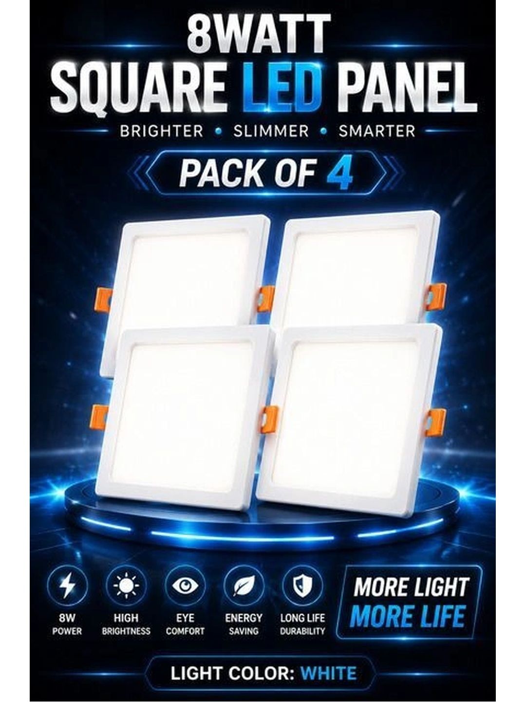 ENORMITY White Acrylic Contemporary Square Shaped Wall Lamp-image-38