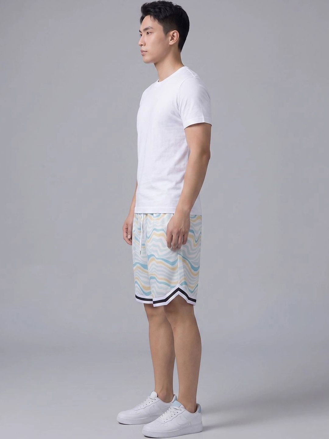 Suo Men Printed Shorts-picture-42