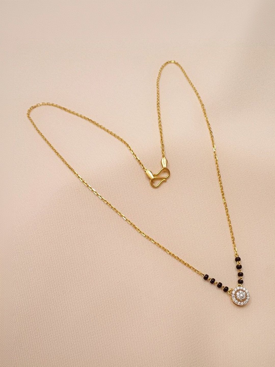 Anouk Gold-Plated Artificial Stones and Beads Mangalsutra